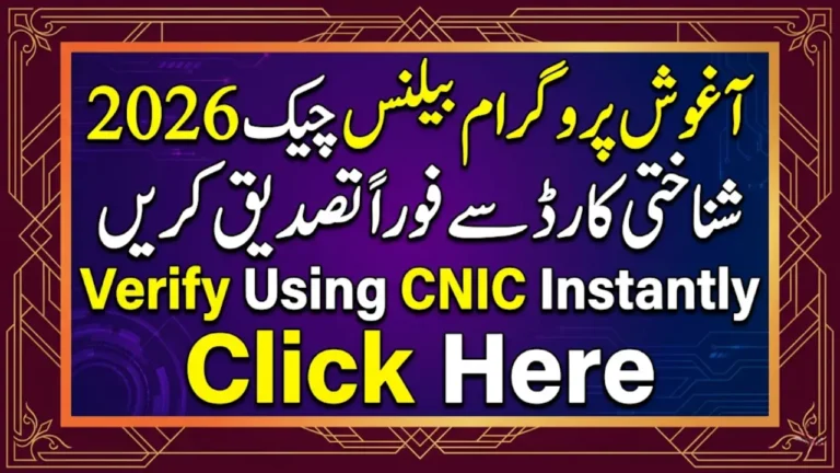 Aghosh Program Balance Check 2026 – Verify Using CNIC Instantly