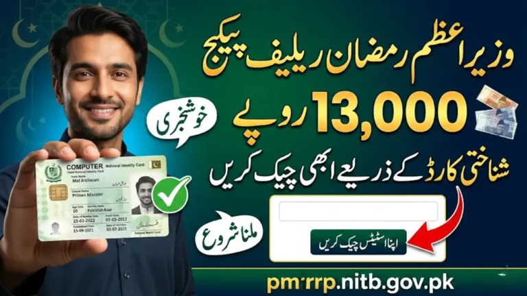How to Check PM Ramzan Relief 13000 Online on pmrrp.nitb.gov.pk